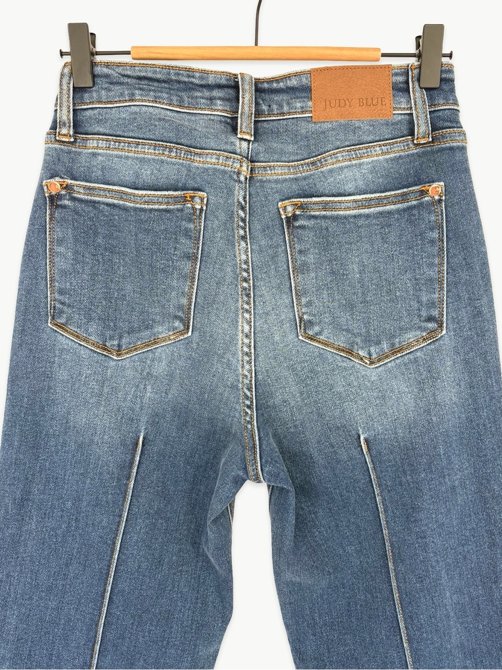 Judy Blue High Rise Straight Jeans Size 5/27 Dark Wash Center Seam - Picture 8 of 12